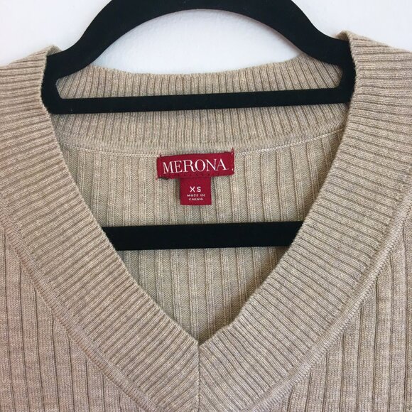 Merona Beige Ribbed Sweater - Picture 4 of 5